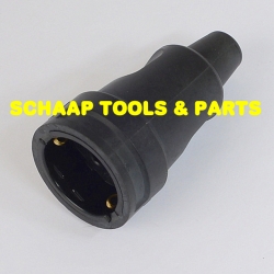 Stekker-contra volrubber met randaarde zwart 3x2.5qmm | 1804.160.6